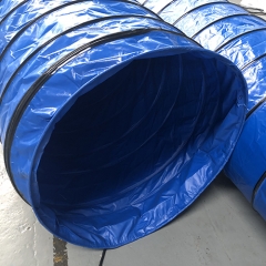 蓝色软管、通风管道PVC篷布、PVC夹网布风管、软管、伸缩风管