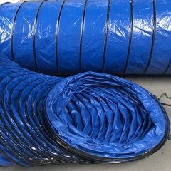 蓝色软管、通风管道PVC篷布、PVC夹网布风管、软管、伸缩风管